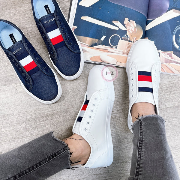 TOMMY HILFIGER Anni Slip on Sneakers 國旗小白鞋