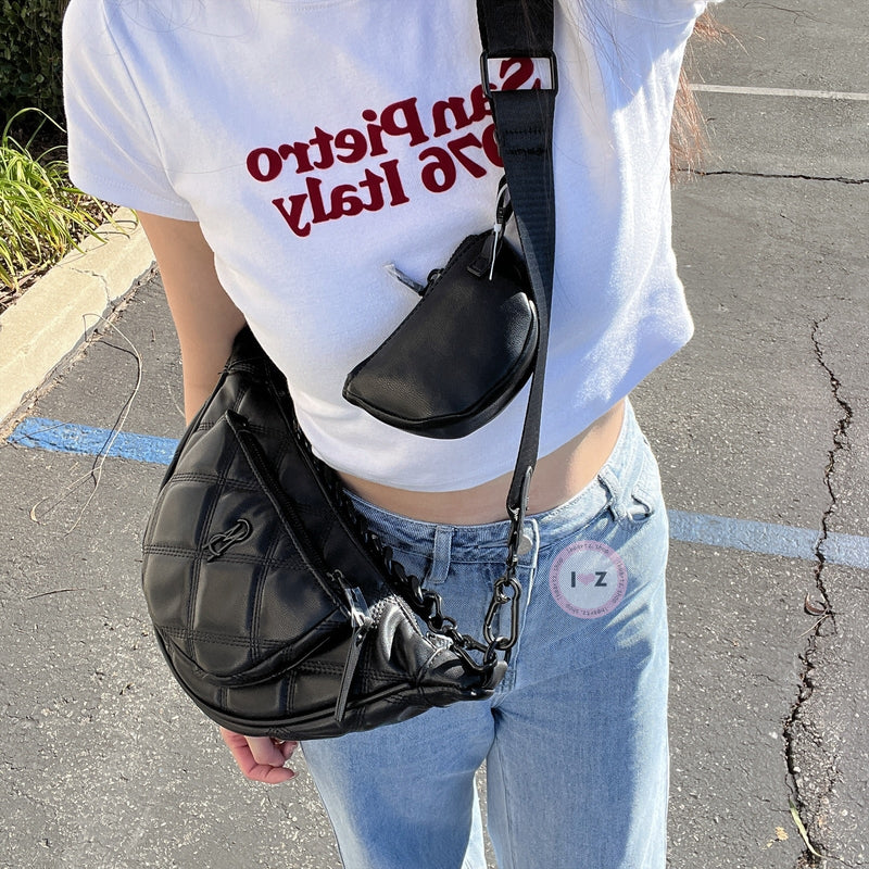 Steve Madden Forward Bag Black 半月包