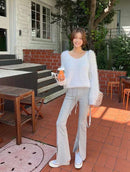 ^韓國車線開衩棉褲ZC1152