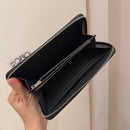 *Loewe拉鍊黑長夾ZJL1006