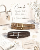 #Coach雙面吊飾皮帶ZF1161