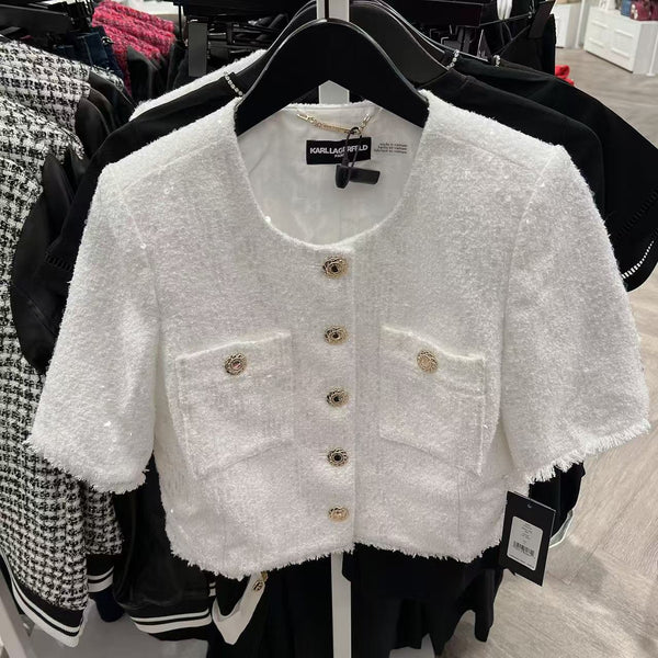 *YKL2127卡爾小香短袖上衣