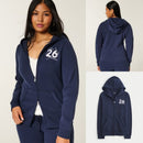 *Hollister女刷毛連帽拉鍊外套Zi2345