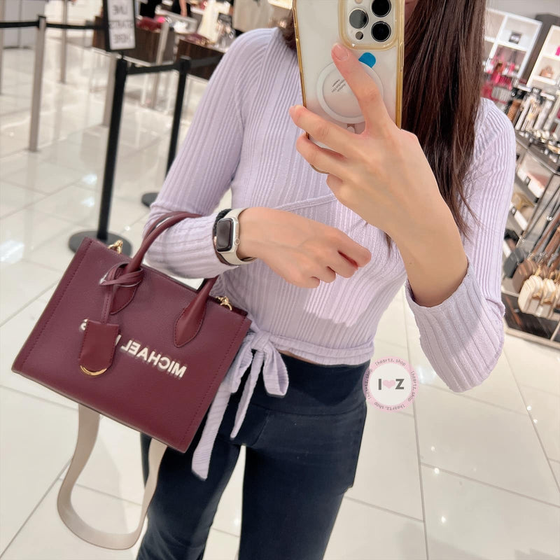 *MK清倉酒紅小手提包