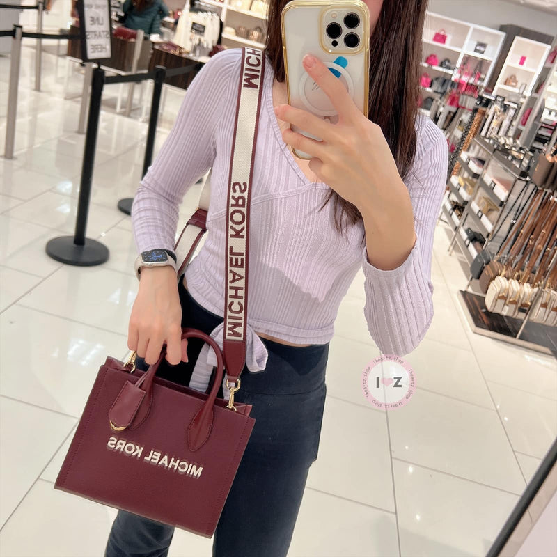 *MK清倉酒紅小手提包