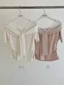 ^韓國拼接網紗綁結衣ZD2352