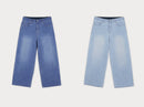 ^正韓輕透涼感直筒寬版八分水洗牛仔褲ZG1851