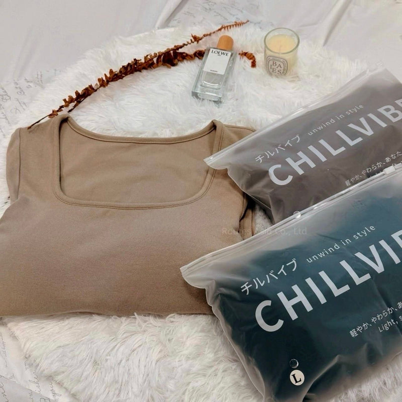 ^CHILLVIBE方領長袖發熱BraTopYL0454