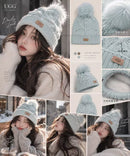 #UGG麻花毛球毛帽ZJ2461