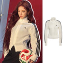 ^Adidas雙拉鍊鉤織外套ZH0441