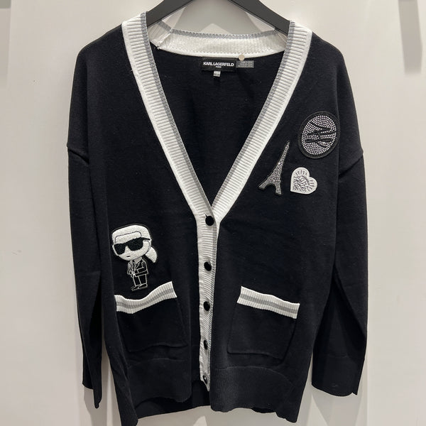 *卡爾女黑白領毛外套YHL2828