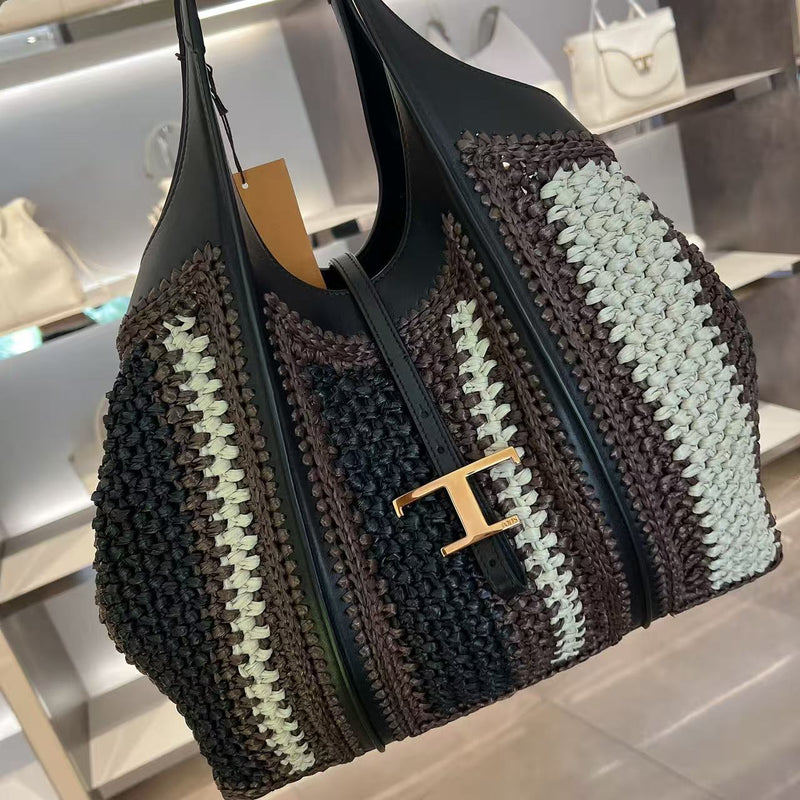 *Tods大條文編織肩背包YHL2145