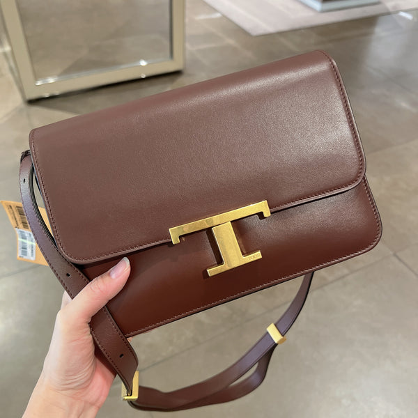 *Tods咖色肩背包YHL2160