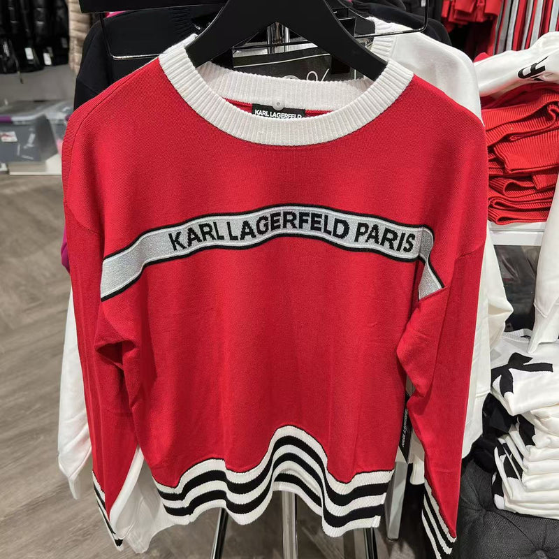 *YKL2123卡爾紅卡爾字毛衣