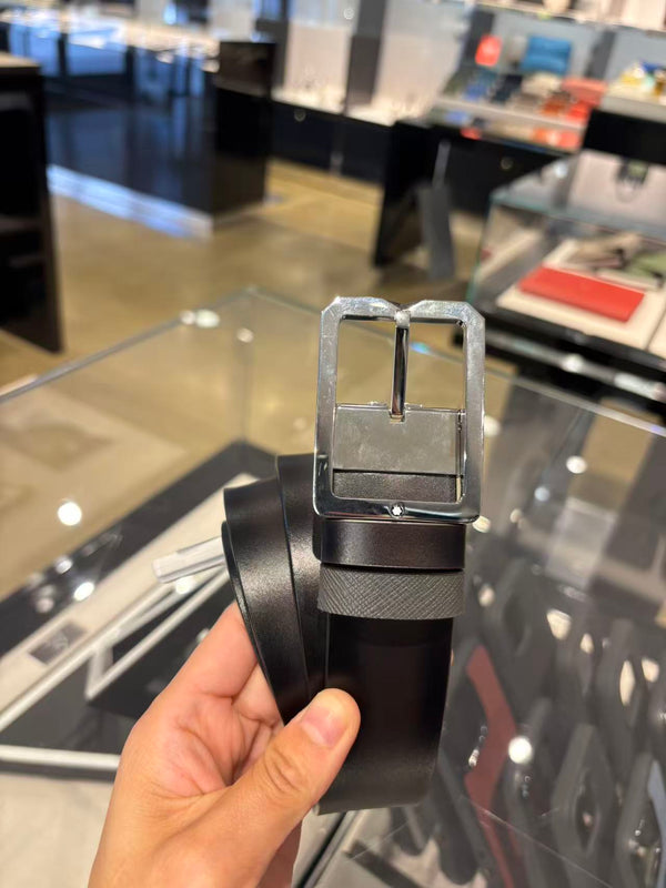 *萬寶龍方頭雙面皮帶YK2831