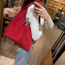 *ZBL2517TB紅色絨布菜籃包