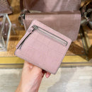 *ZCL1726TB粉鱷魚紋三折短夾