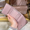 *ZCL1726TB粉鱷魚紋三折短夾