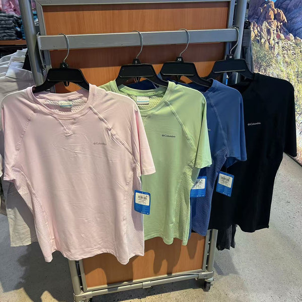 *Columbia素色排汗短TYH1223