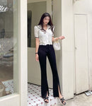 ^韓國車線開衩棉褲ZC1152