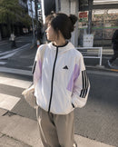 ^愛迪達復古撞色防風外套ZI0355