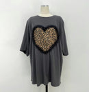 ^韓國豹紋愛心寬鬆tZB0461