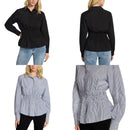 ^SM女荷葉縮腰襯衫ZC1441