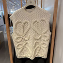 *Loewe女無袖印花毛衣ZJL1035