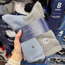 #Tommy經典小旗8雙襪子組ZB2341