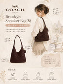 *CoachBrooklyn28專櫃草編流浪包ZG2371