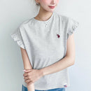 ^日本USPOLOASSN荷葉肩刺繡純棉TEEZH0860